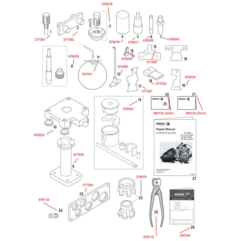 10. 676052 Rotax Fixing Plate for Engine