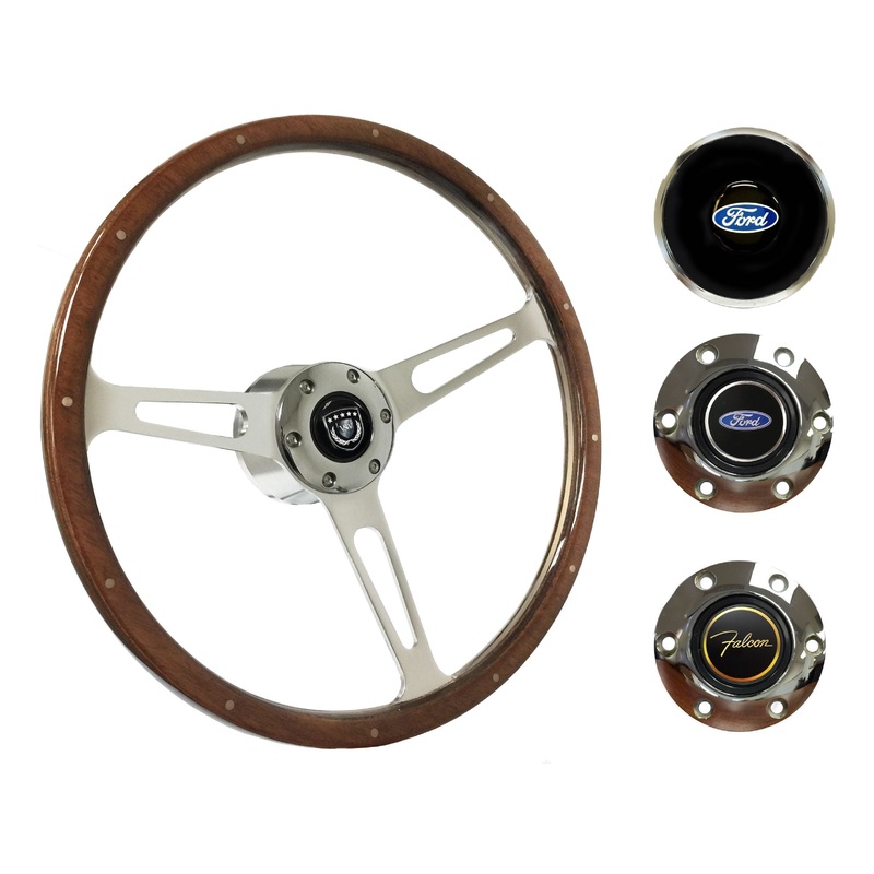 1963-64 Ford Falcon Steering Wheel Kit | Deluxe Walnut Wood | ST3553