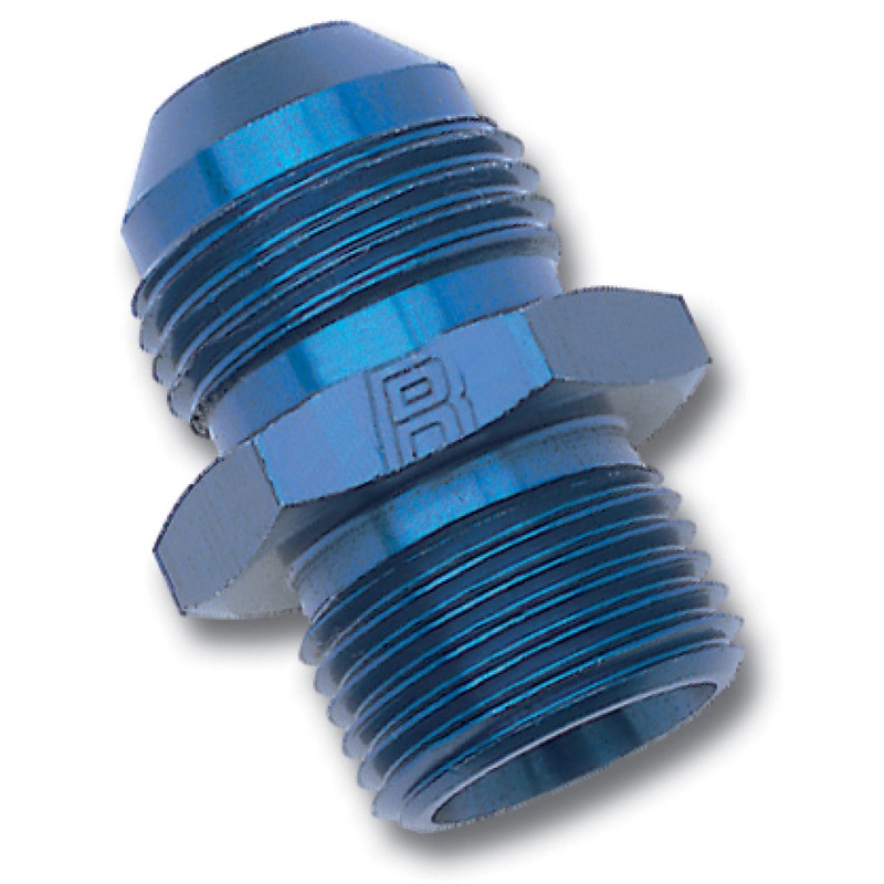 Russell Performance -16 AN Flare to 16mm x 1.5 Metric Thread Adapter (Blue)