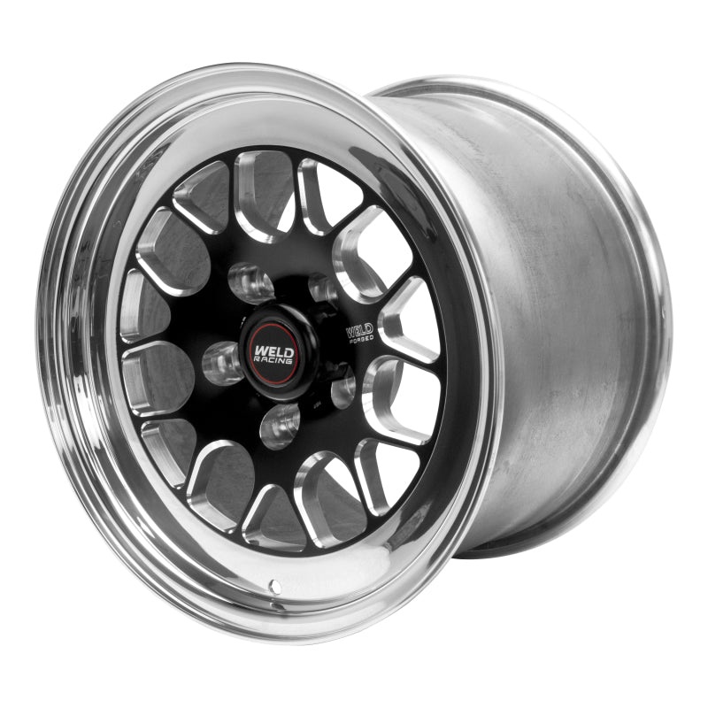 Weld S77 15×3.5 / 5×4.5 BP / 1.63in. BS Black Wheel (Low Pad) – Non-Beadlock