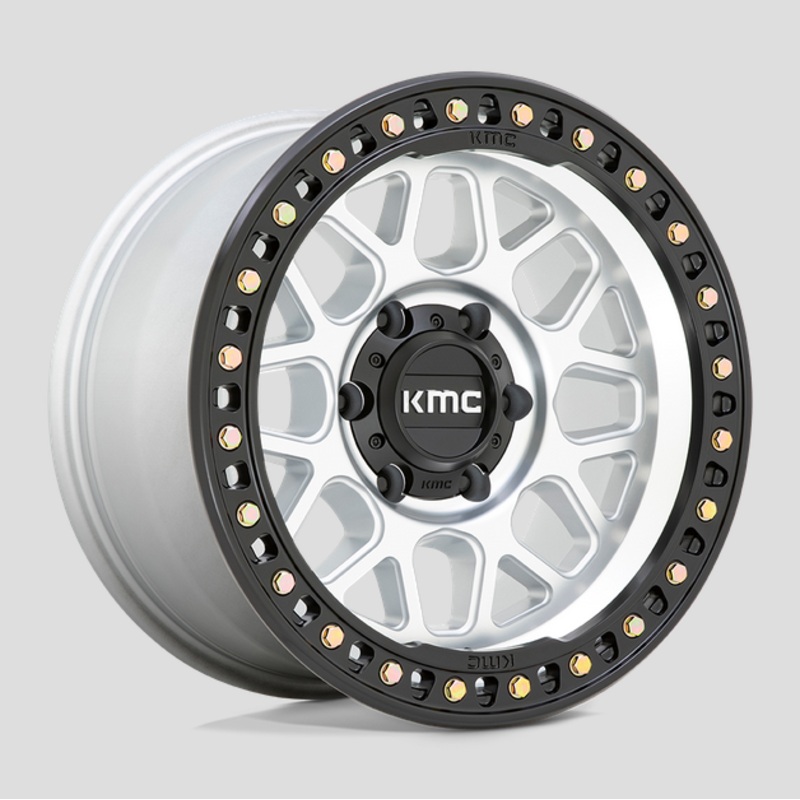 20×9.0 KMC GRS KM549 Machined w/Satin Black Lip
