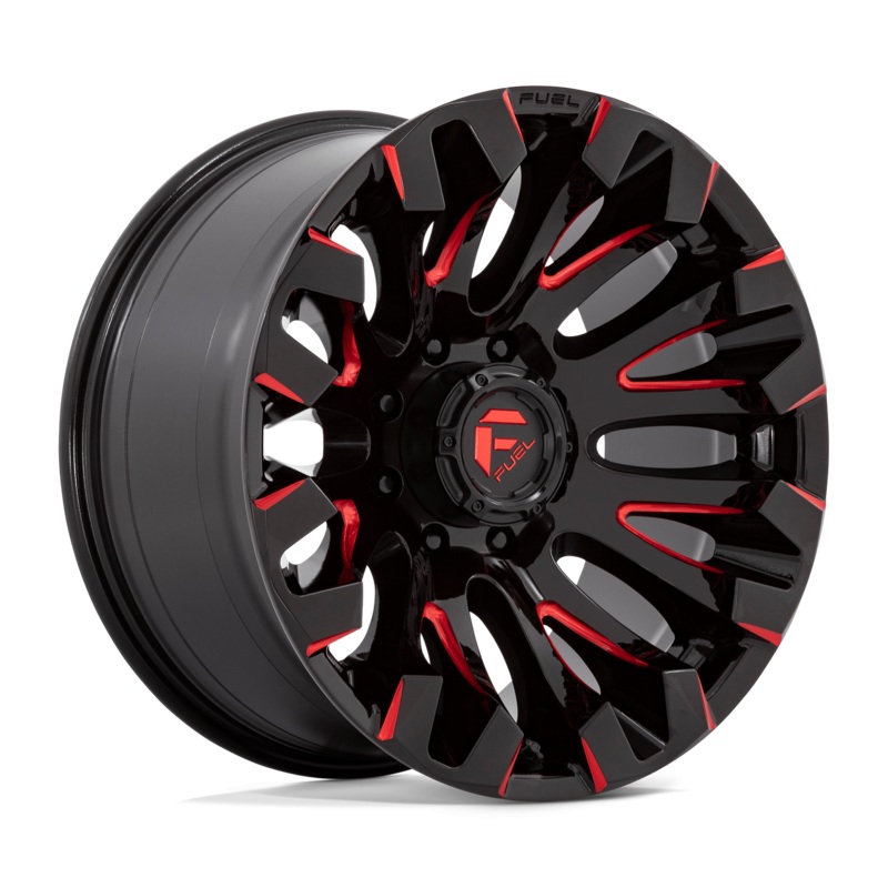 Fuel Wheels D829 Quake 20″ 8×165.1 Gloss Black Milled Red Tint