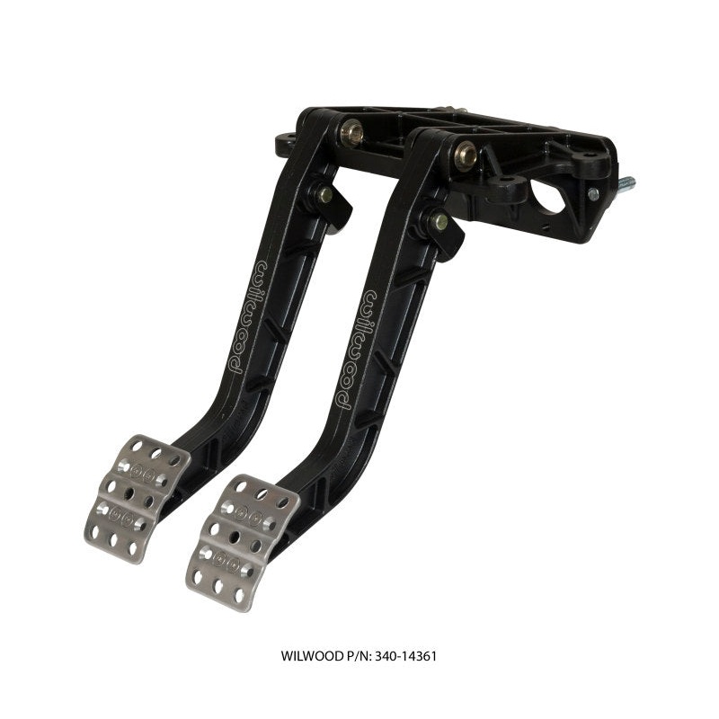Wilwood Adjustable-Tandem Dual Pedal – Brake / Clutch – Fwd. Swing Mount – 7.0:1 – Black E-Coat