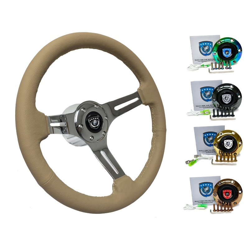1989-93 Nissan 240SX Steering Wheel Kit | Tan Leather | ST3012TAN