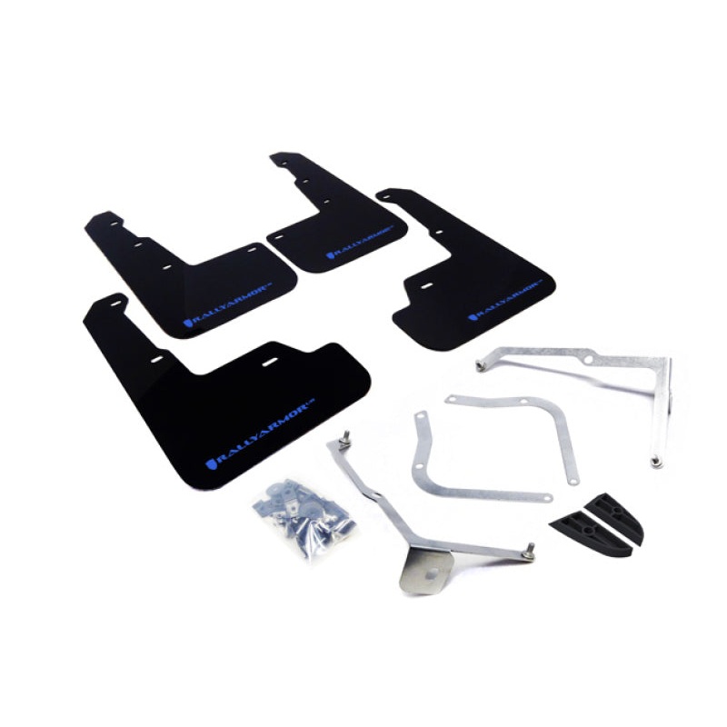 Rally Armor 15-21 Subaru WRX/STI Black UR Mud Flap w/Light Blue Logo