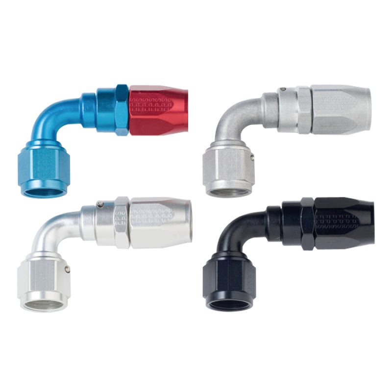 Fragola -20AN x 90 Degree Power Flow Hose End – Black