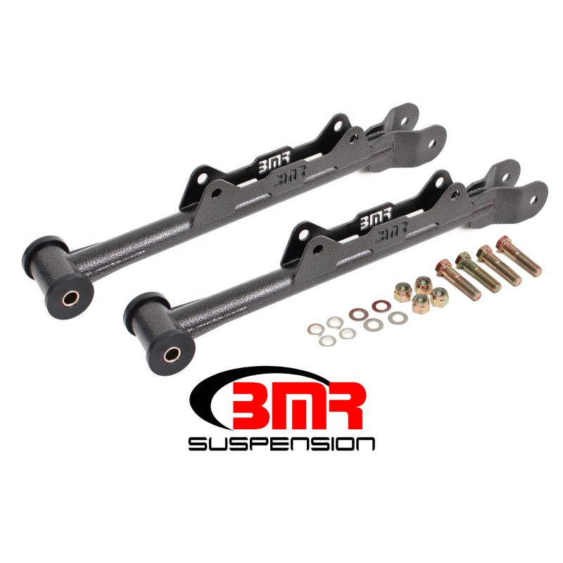 BMR 10-15 5th Gen Camaro Chrome Moly Non-Adj. Rear Lower Control Arms (Delrin) – Black Hammertone