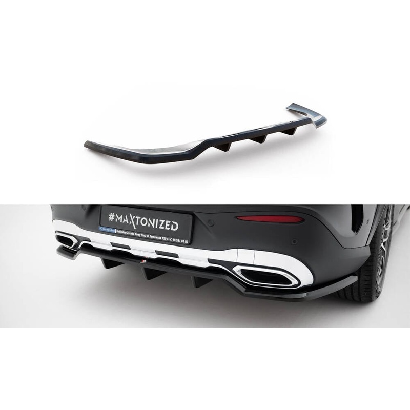 Maxton Design Rear Splitter (With Vertical Bars) Mercedes-Benz GLC Coupe AMG-Line C254