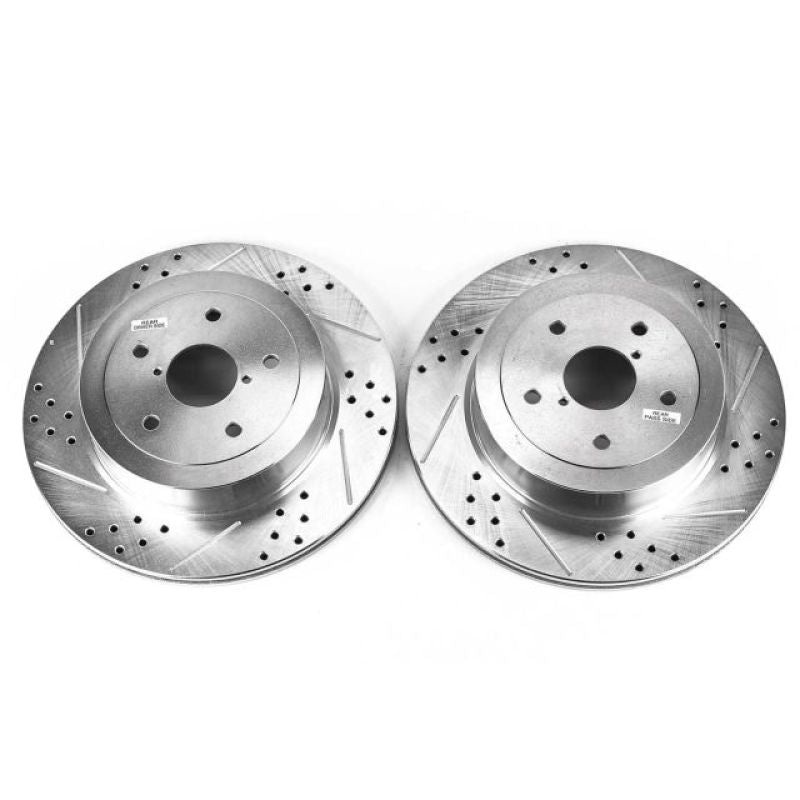 Power Stop 05-07 Subaru Impreza Rear Evolution Drilled & Slotted Rotors – Pair | JBR1118XPR