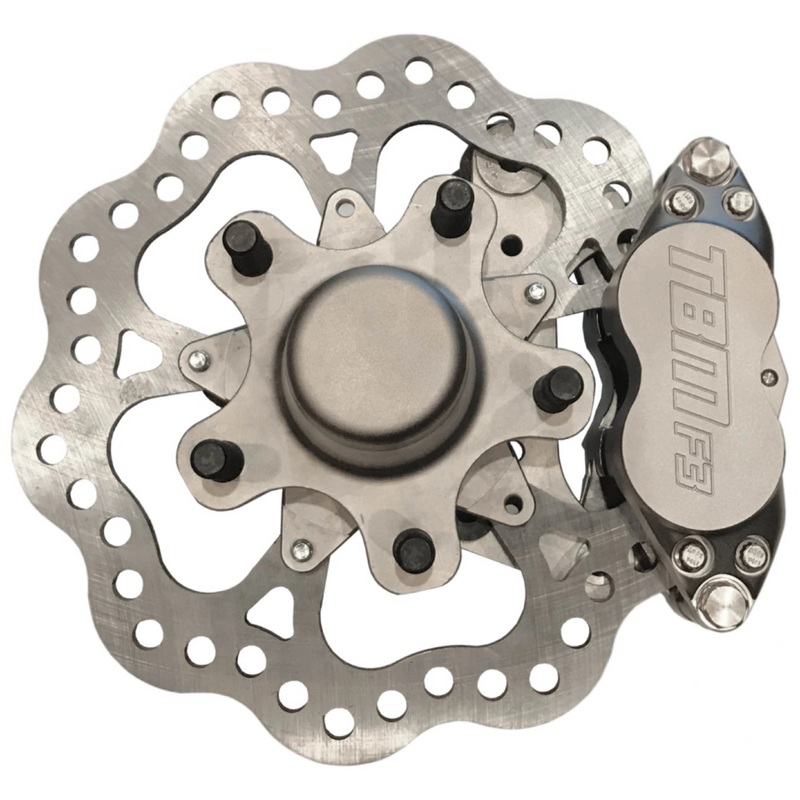 Strange GT Strut & TRZ / Racecraft Strange Mount Spindles F3 4 Piston Caliper (5 on 4.75 Hub Mount) 001-0301-1