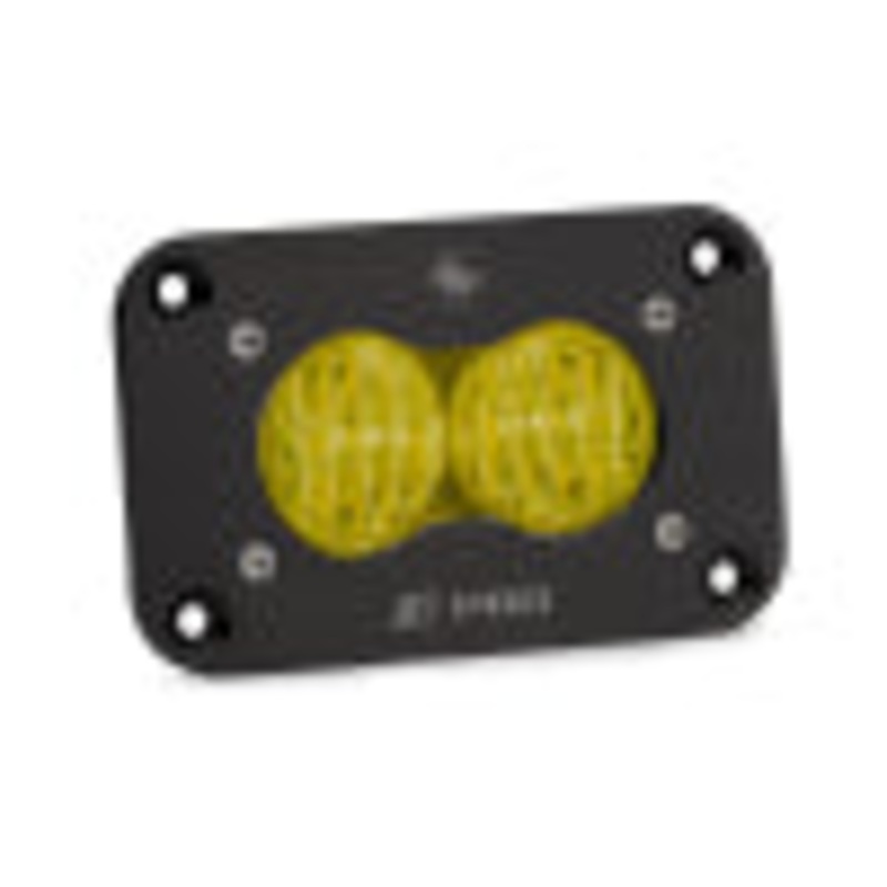 Baja Designs S2 Pro Wide Cornering Pattern Flush Mount LED Light – Amber