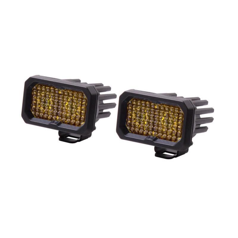 Diode Dynamics Stage Series 2 In LED Pod Pro – Yellow Flood Standard ABL (Pair)