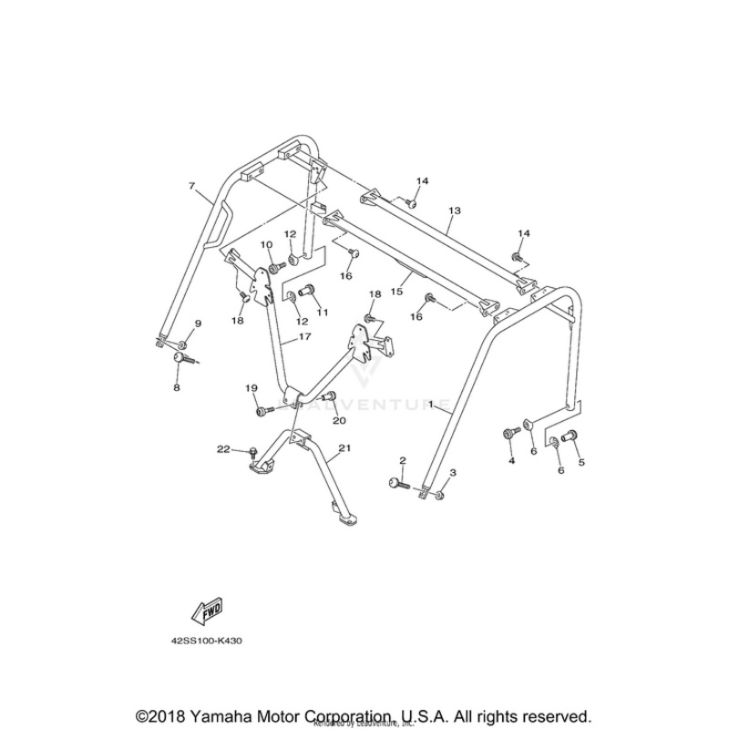 Roof Support Assembly 2 by Yamaha