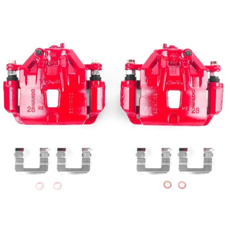 Power Stop 10-11 Hyundai Azera Front Red Calipers w/Brackets – Pair