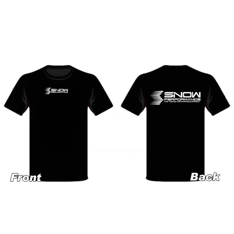 Snow Performance T-shirt Black w/White Logo – Medium