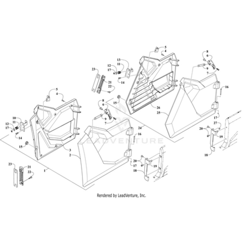 Door Bracket – Rear – Left by Arctic Cat