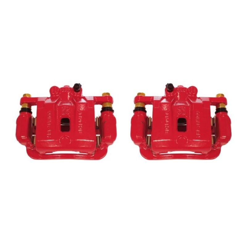 Power Stop 10-16 Hyundai Genesis Coupe Rear Red Calipers w/Brackets – Pair