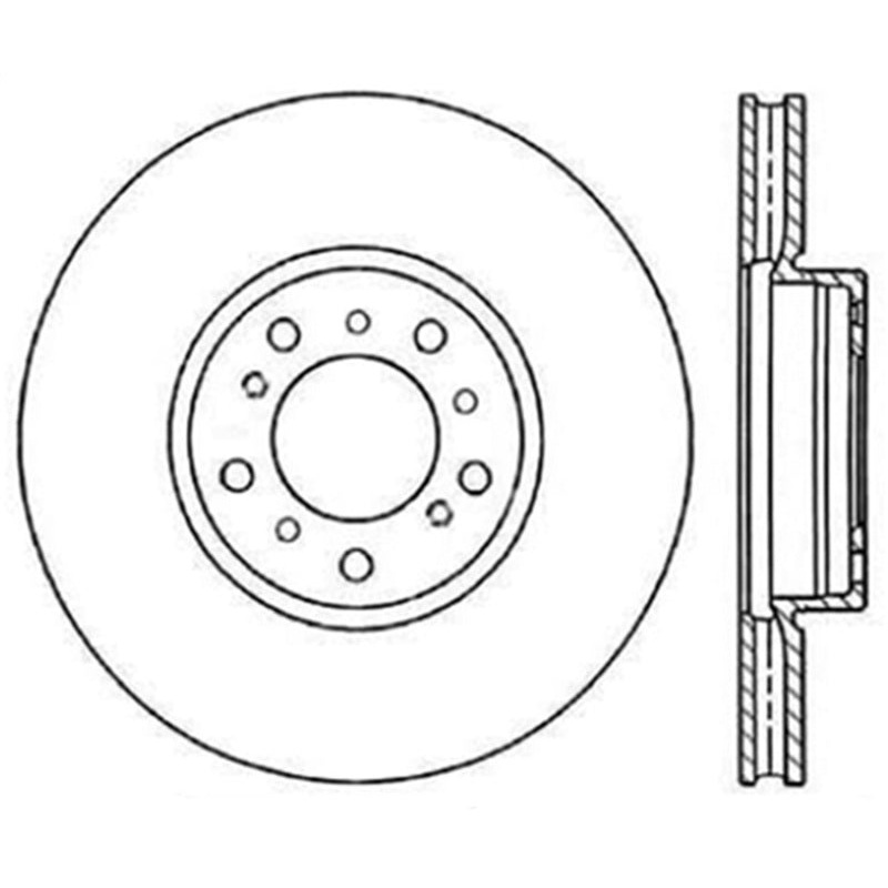 StopTech Power Slot BMW (E46) Front Left Cryo Slotted Rotor