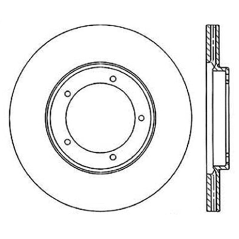 StopTech 65-88 Porsche 944 (Exc Turbo) Slotted & Drilled Left Front Rotor