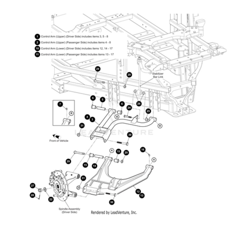 A-Arm – Rear Upper Left Black-Weld (For Havoc Models Only) by Arctic Cat