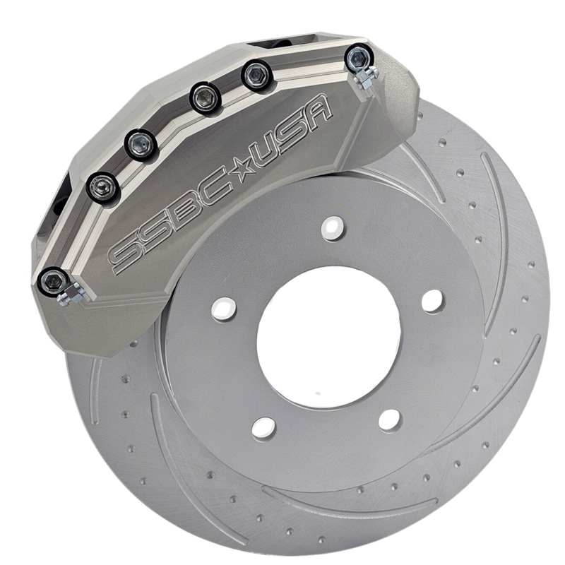 American Made M6-Moab 6-Piston Billet Aluminum Front Caliper Disc Brake Kit W/DS Rotors. Clear A434-10-DS