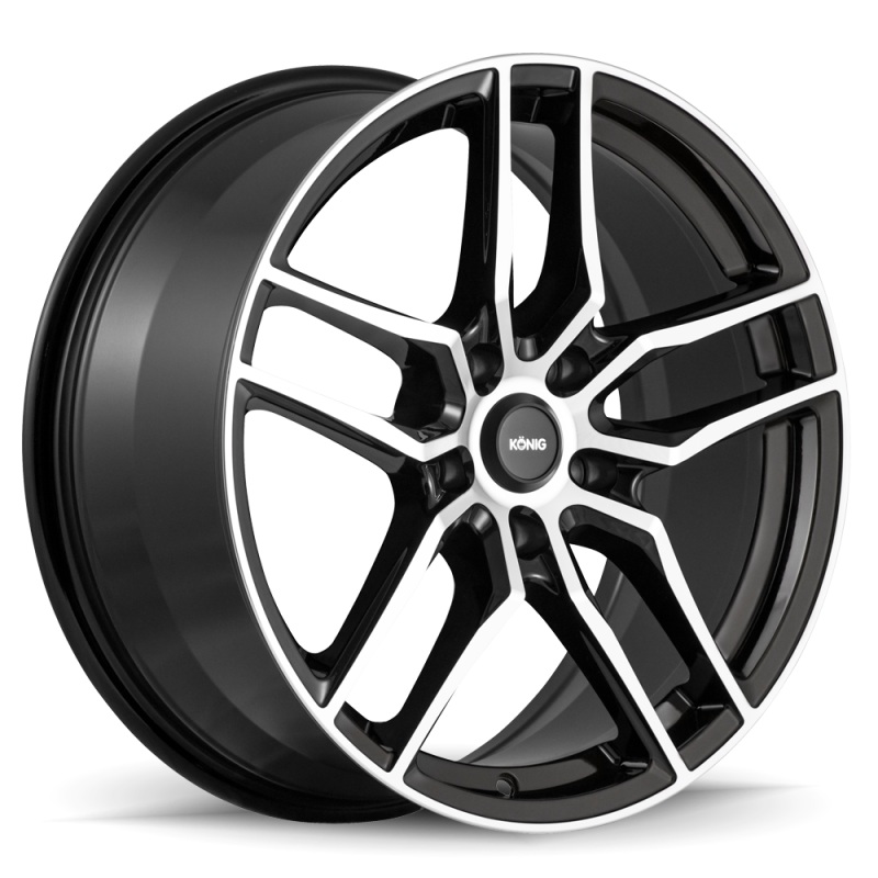 Konig Intention 17×8 5×100 ET45 Gloss Black / Machine Face