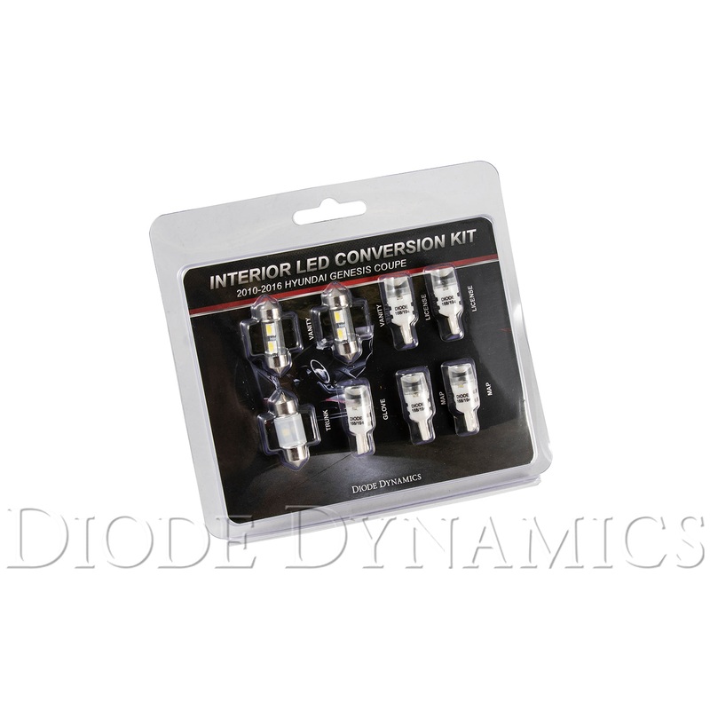 2010-2016 Hyundai Genesis Coupe Interior Kit Stage 1 Cool White Diode Dynamics