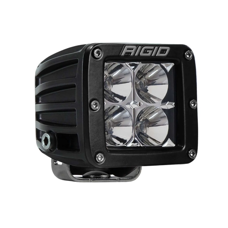 Rigid Industries Rigid D-Series LED Pro Light – Flood Diffused / Surface / White Housing / Pair (RIG602513)