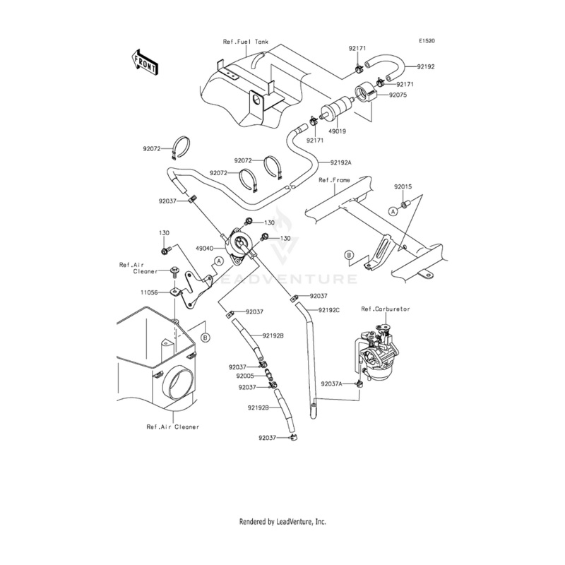 Tube,Pump Fuel-Carb. by Kawasaki