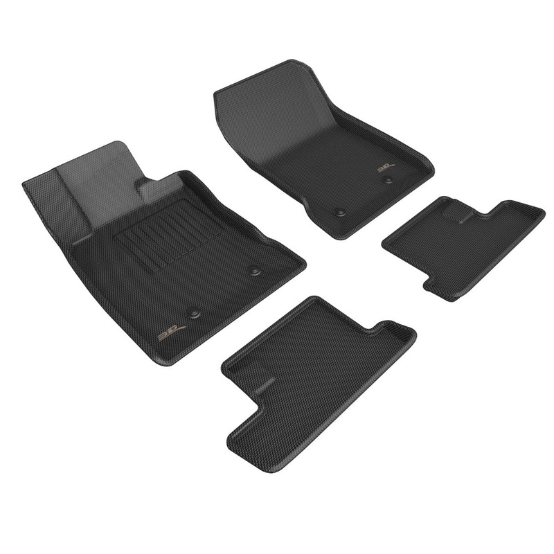 3DMaxpider 22-23 BRZ / GR86 Front and Rear All-Weather Floor Liner Set Black | L1SB03301509