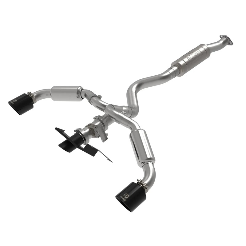 aFe Power Gemini XV 3in to 2-1/2in Cat Back Exhaust w/ Black Tips | 2023+ Toyota GR Corolla (49-36070-B)