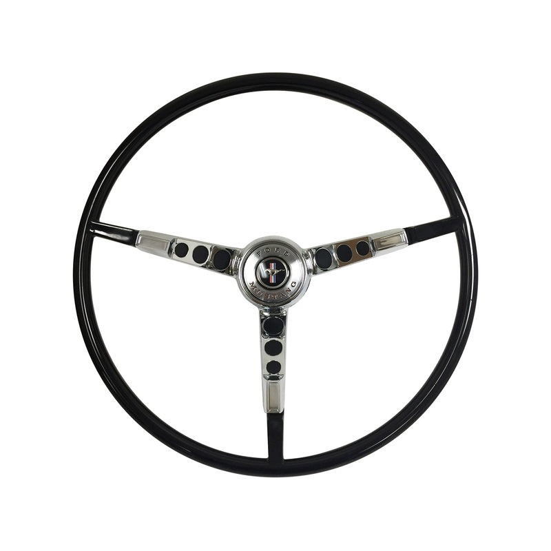 1965-1966 Ford Mustang Black Steering Wheel Kit | ST3034BLK-KIT