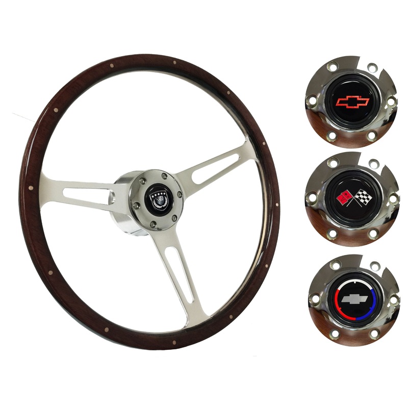 1984-89 Corvette Steering Wheel Kit | Deluxe Espresso Wood | ST3553A