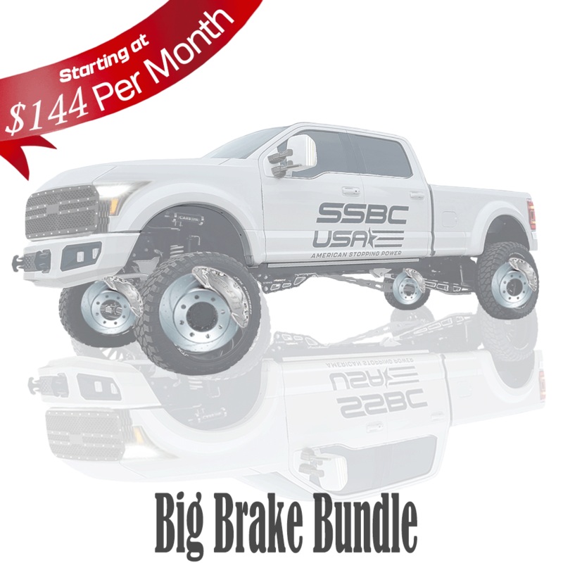 American Made 4 Wheel B8-Barbarian 8 Piston Direct Fit Billet Aluminum Big Brake Bundle. Clear A404-2223-BBB