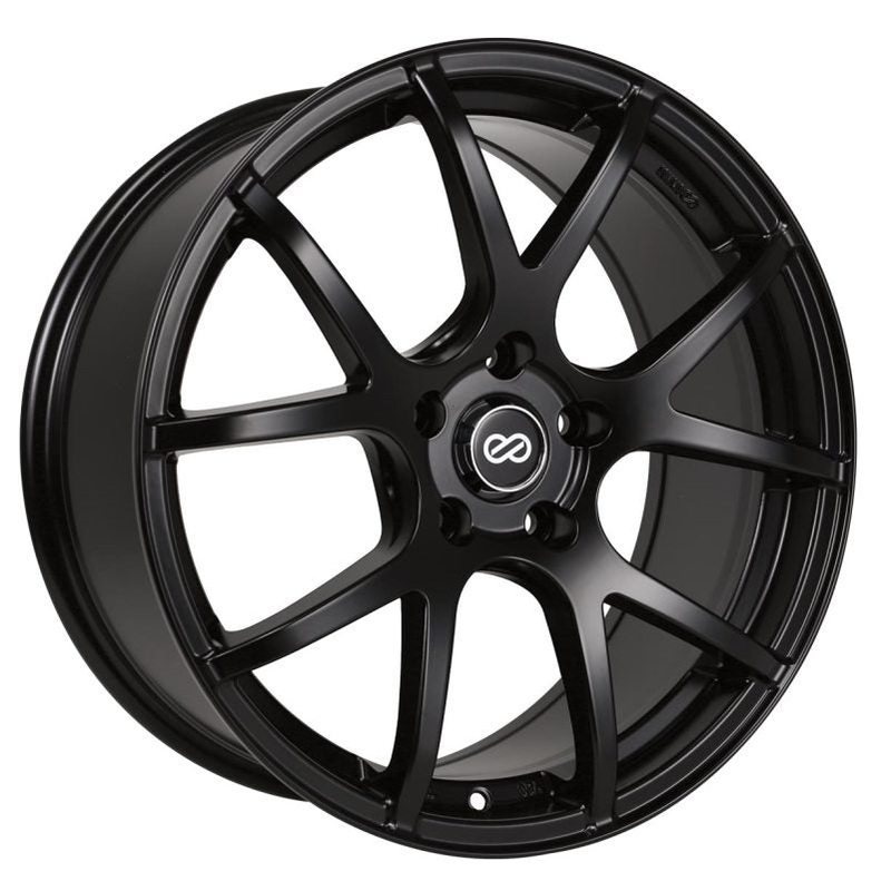 Enkei M52 16×7 45mm Offset 5×100 Bolt Pattern 72.6mm Bore Dia Matte Black Wheel