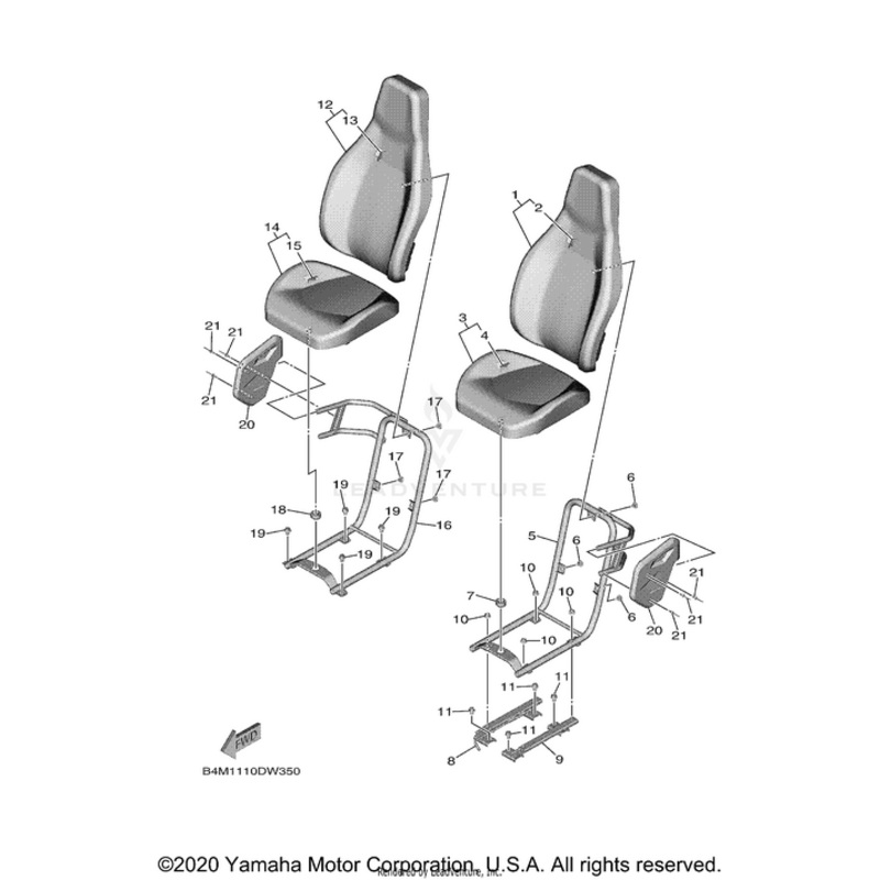 Single Seat Cover by Yamaha