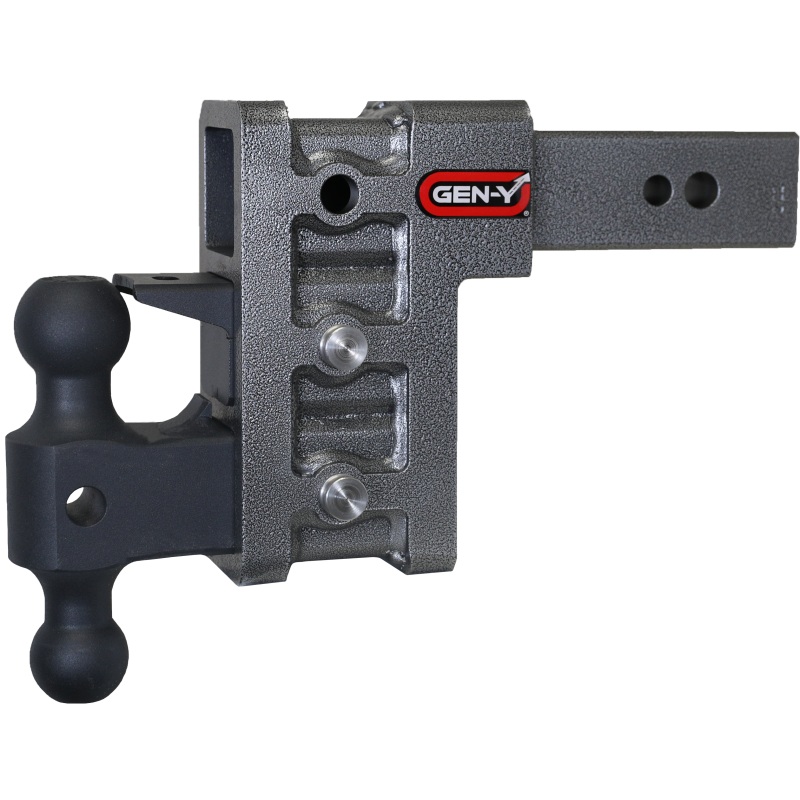 Gen-Y Mega Duty 2.5in Shank 6in Drop 3.5K TW 32K Hitch w/GH-0161 Dual-Ball/Pintle Lock