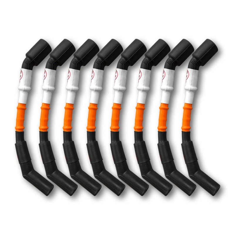 Kooks 10mm Spark Plug Wires – Orange w/Black Boots (8 pc. Set)