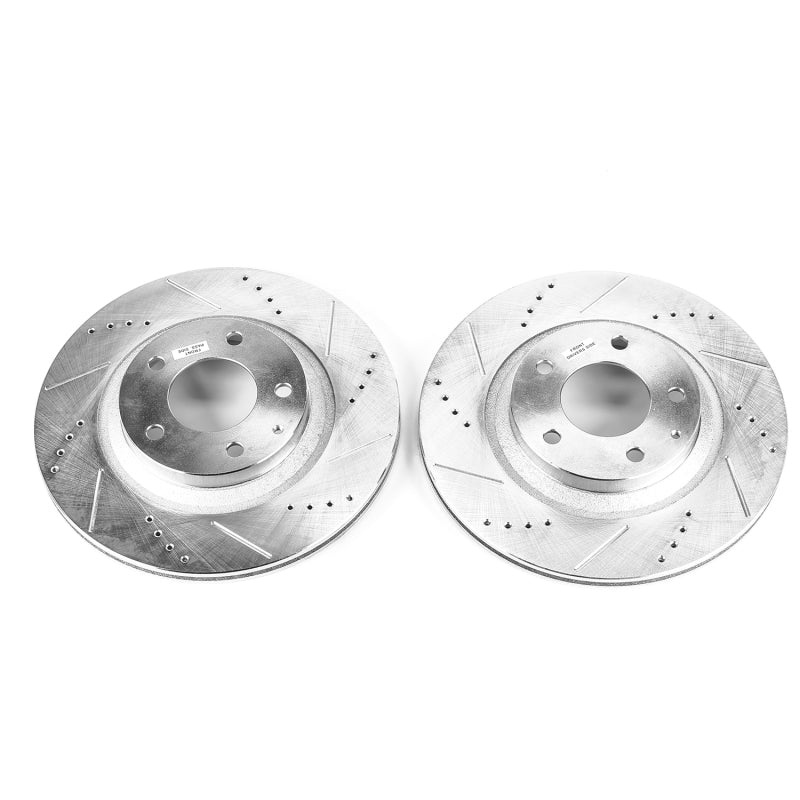 Power Stop 04-11 Mazda RX-8 Rear Evolution Drilled & Slotted Rotors – Pair