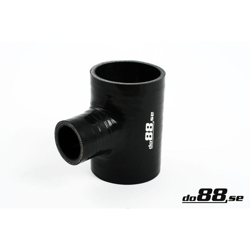 Silicone Hose Black T 2,375” + 1”  (60mm+25mm)