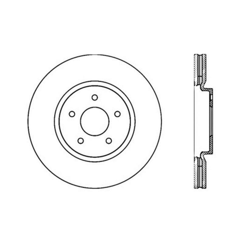 StopTech Nissan 370z / Infiniti G37 SportStop Drilled Front Right Rotor