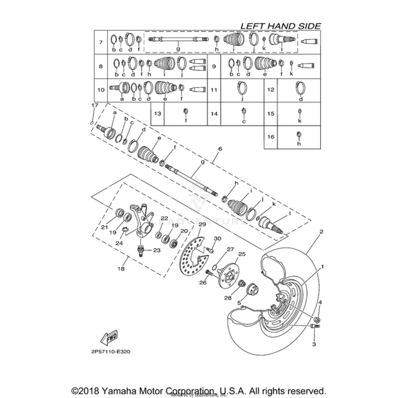 Drive Shaft Assembly LH by Yamaha
