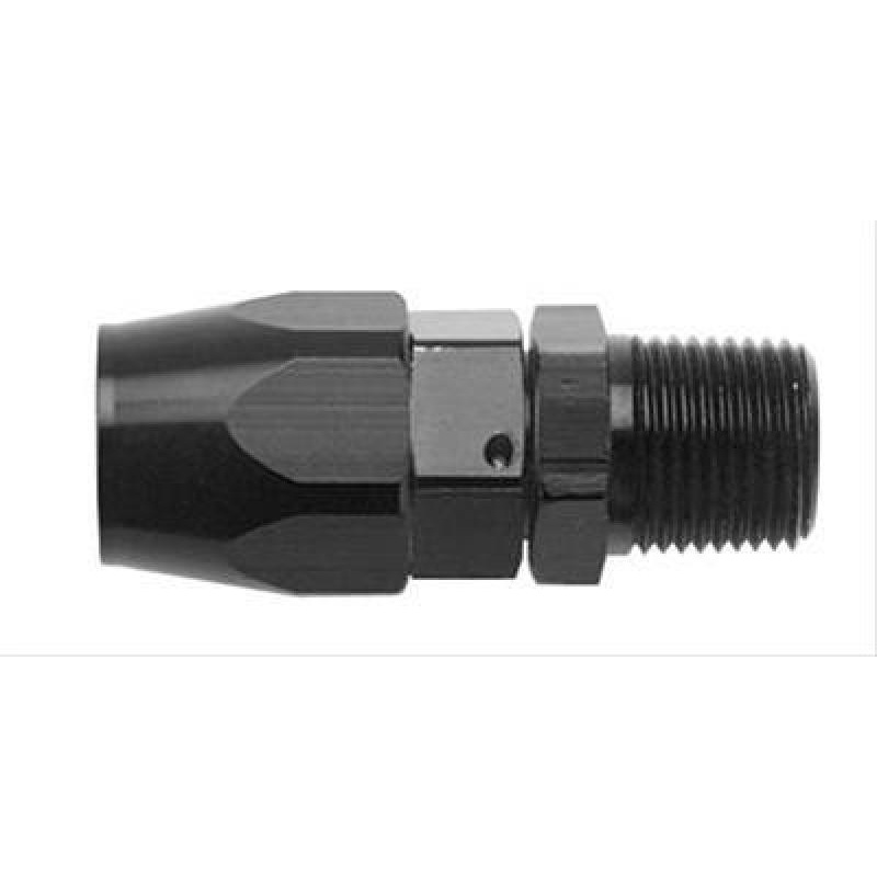 Fragola -12AN Straight Hose End x 3/4 NPT – Black