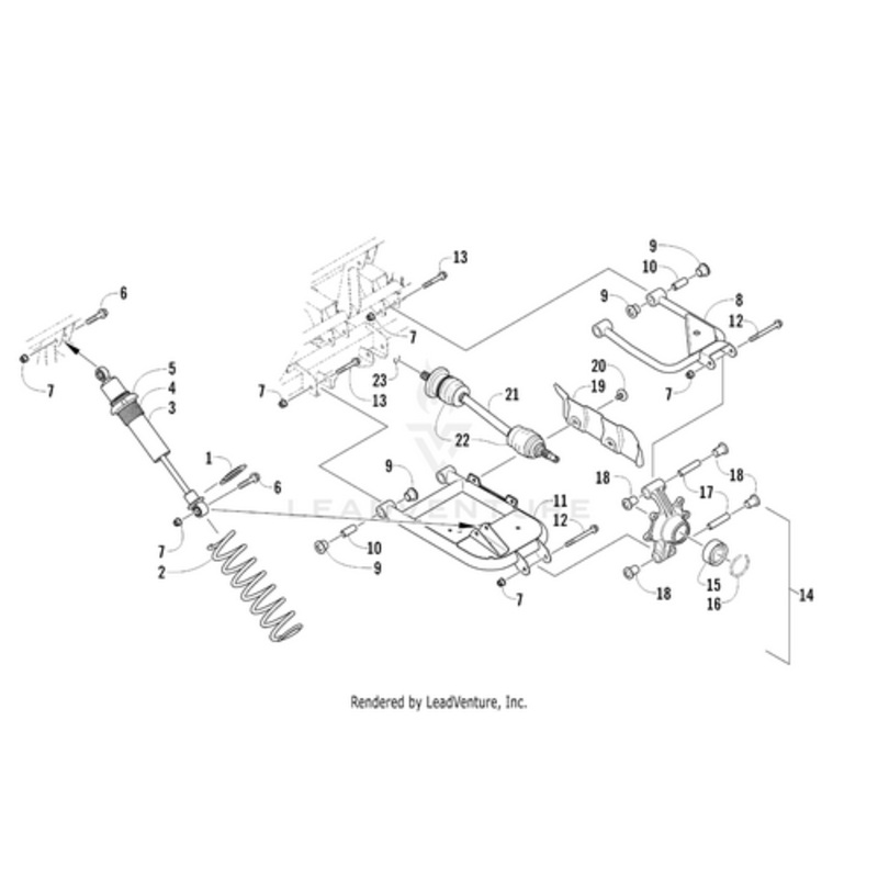 A-Arm – Rear – Upper Right Platinum (Inc. 9-10) by Arctic Cat