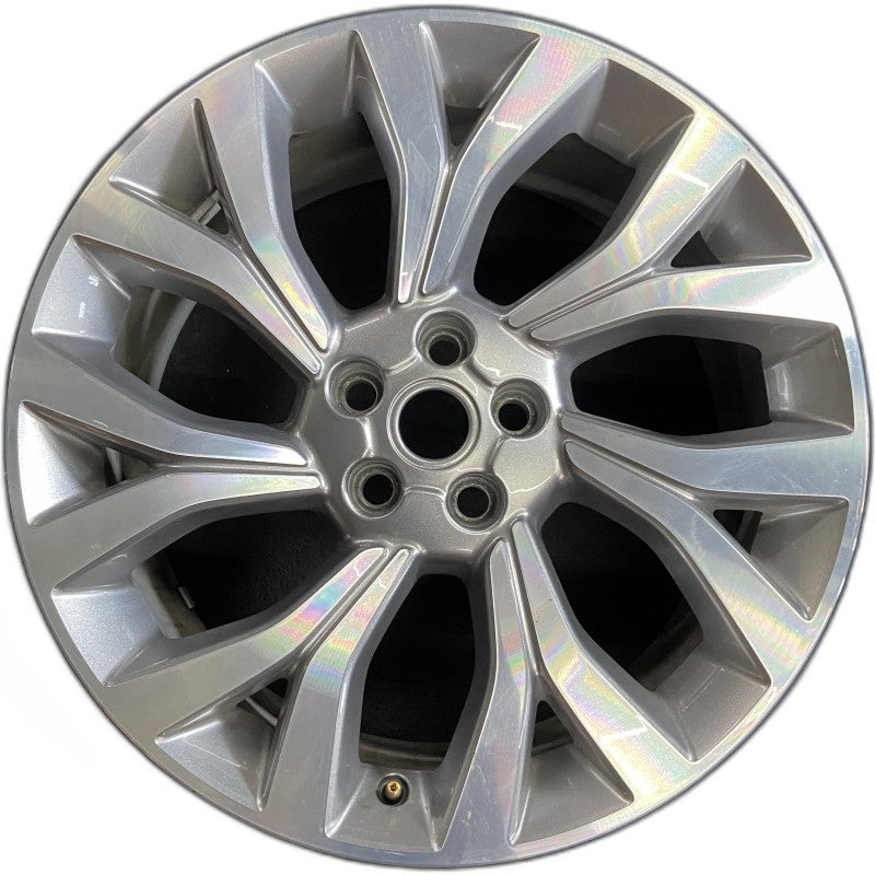 21″ RANGE ROVER 18 21×9.5 alloy 7 Y spoke slanted machined face gray accents Original OEM Wheel Rim