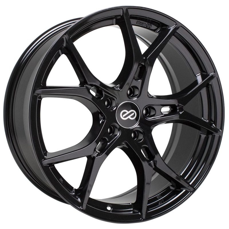 Enkei Vulcan 17×7.5 45mm Offset 5×100 Bolt 72.6mm Bore Gloss Black Wheel