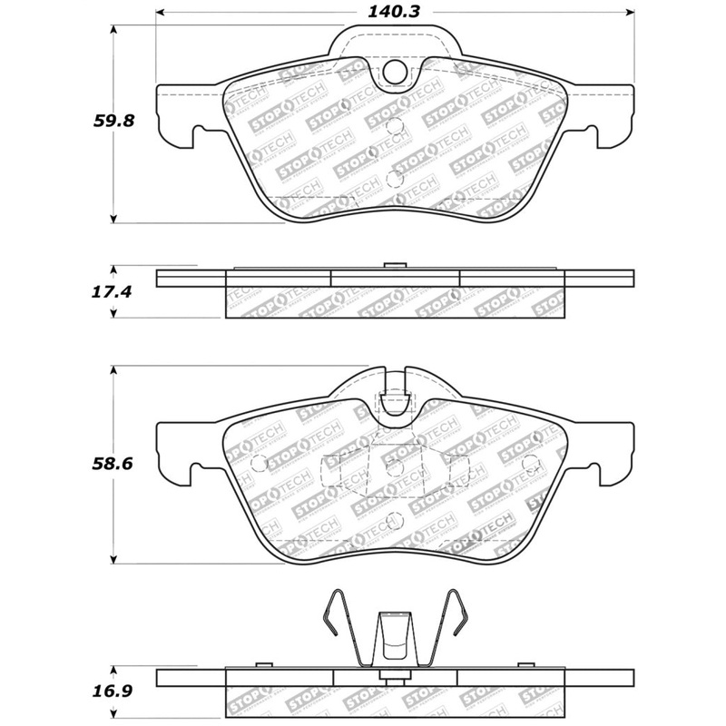 StopTech Performance 02-06 Mini Front Brake Pads