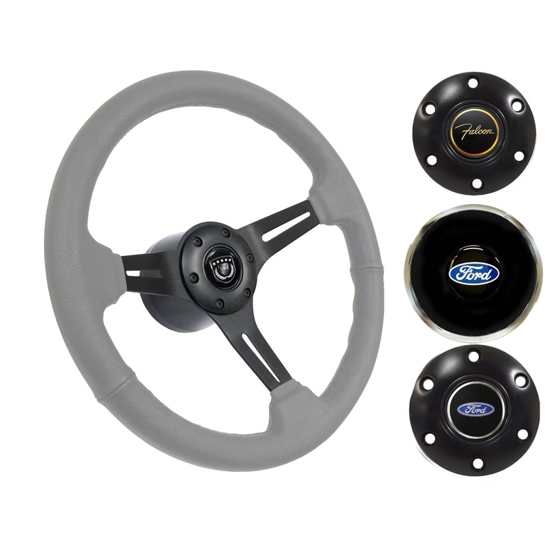 1963-64 Ford Falcon Steering Wheel Kit | Grey Leather | ST3060GRY