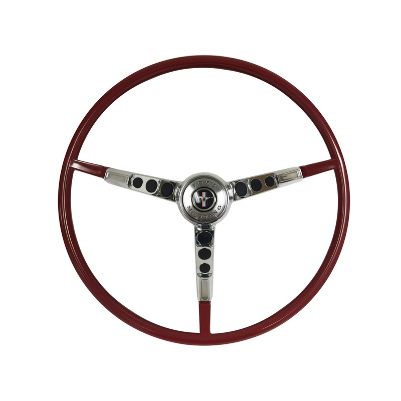 1966 Ford Mustang Red Steering Wheel Kit | ST3034RED66-KIT