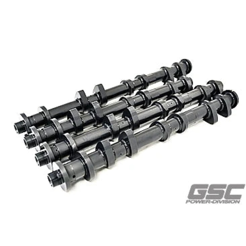 GSC Power Division Cam Set. Use with Upgraded Turbos, 500-900WHP. Upgraded Springs required Road Race/Drag Race/ Street Nissan VR38DETT